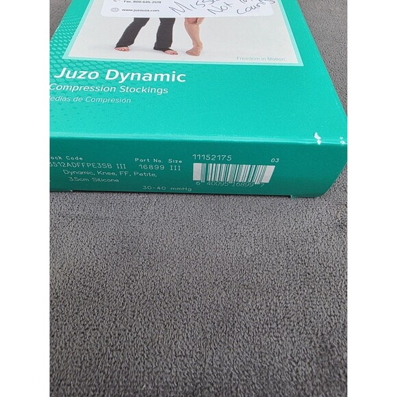 Juzo 3512 Dynamic (Varin) Soft Closed Toe Max Knee Highs w/Sili Band 3.5 - 30-40 - Picture 3 of 5